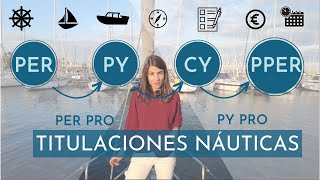 TITULACIONES NÁUTICAS  PER  PY  CY  PPER (españolas)