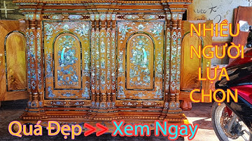 TỦ THỜ GÒ CÔNG GỖ GỎ 11 TRỤ CẨN ỐC XÀ CỪ -  Ngay gốc sản xuất tủ thờ truyền thống tại làng nghề.