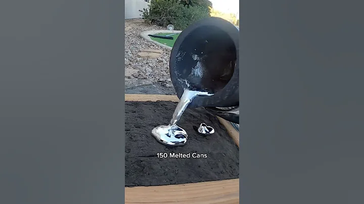 Making metal sphere from melted aluminum cans #diy #recycle thumbnail