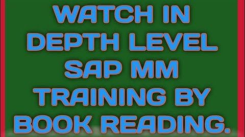 SAP TRAINING IN KOLKATA. SAP MM TRAINING