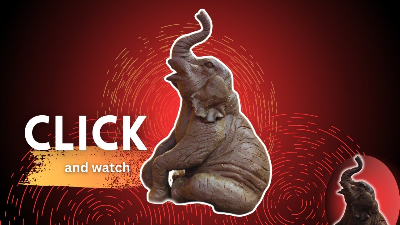 how to make elephant face with clay |Mitti ka hathi kaise banaen - YouTube