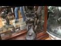 Heavily Carved Wood Griffin or Gargoyle Butler Tray Heavily Carved Wood Griffin or Gargoyle Butler Tray