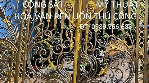 Bàn Giao Cổng Sắt Mỹ Thuật Rèn Uốn Thủ Công, Motor Mở Tự Động  Tại Dĩ An Bình Dương