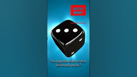 opposite sides of dice
