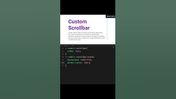 Custom Scrollbar CSS | with in 20s | #shorts  #shortvideo #sort #css #rakib #trending