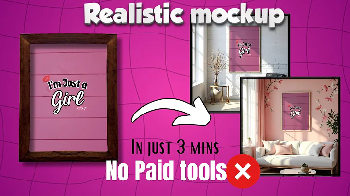 How to create realistic wall art mockups for free, step by step tutorial for beginners in just 3 min