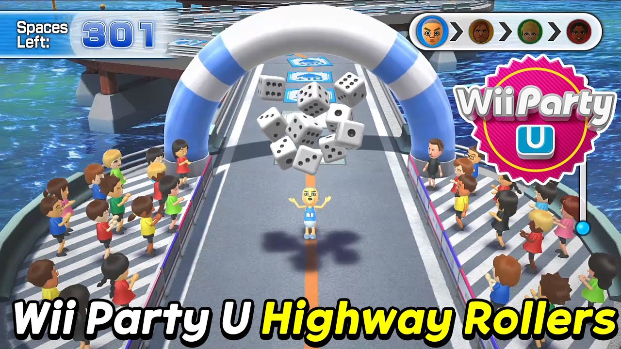 Wii Party U Highway Rollers Gameplay | Takashi Vs Paula Vs Pavel Vs Leonel | AlexGamingTV