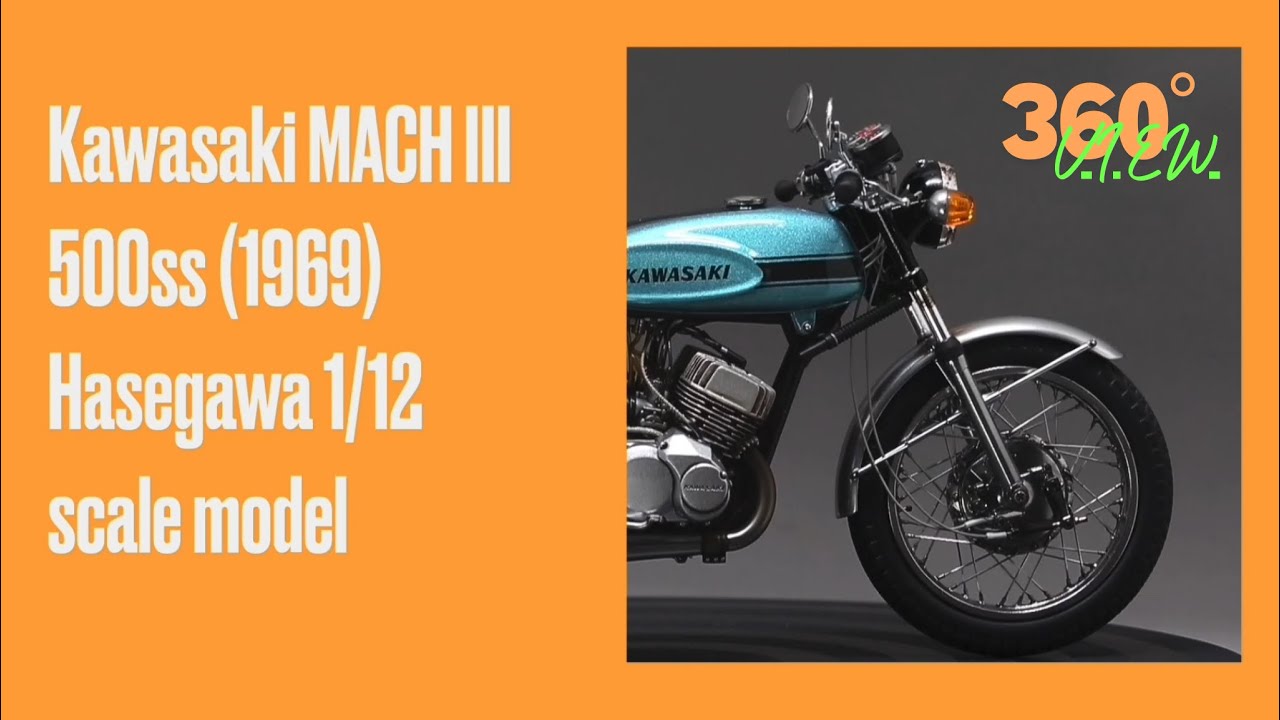 Hasegawa 1/12 mach III 500ss 1969 scale model kit 360゜VIEW - YouTube