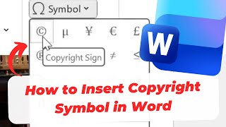 How to Insert Copyright Symbol in Word How To Insert Copyright Symbol In Word