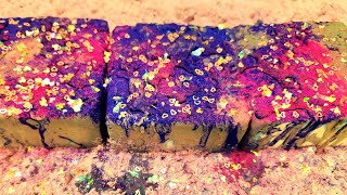 Gym Chalk ASMR | Ader Blocks + Cornstarch Paste + Holi Powder | Satisfying | Stress Relief