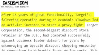 Target Corporation: Ackman versus the Board Case Study Help - Caseism.com