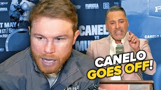 I DON&#39;T GIVE A S*** ABOUT OSCAR! Canelo Alvarez FIRES BACK after HEATED run in with Oscar De La Hoya