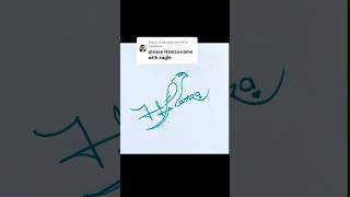 hamza name signature amazing calligraphy #learnwithmuneeb #calligraphy