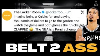 THE SPURS ARE BEATING THE DOG SH*T OUT OF THE KNICKS