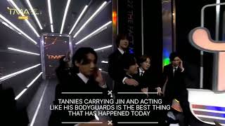 Bts Acting Like Seok Jins Bodyguards My Heart Is Too Weak To Handle This Cuteness