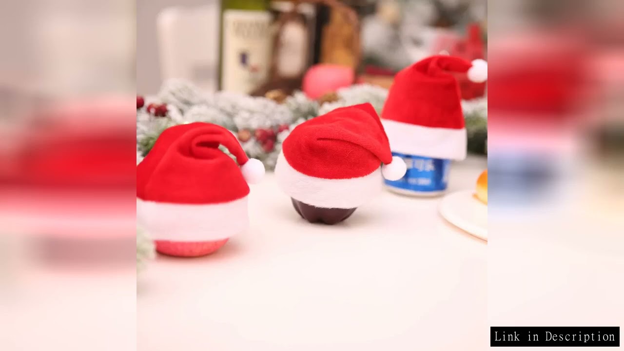 6pcs Christmas Decorations Christmas Eve Apple Hats Mini Hats Children's Gifts Packaging Accessories