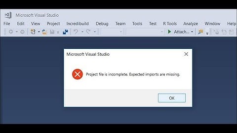 Solved: Project file is incomplete. Expected imports are missing. .Net Core 2 Project
