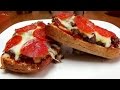 Recipe for French Bread Pizza with Ground Chuck, Onions, Green Peppers & Pepperoni's