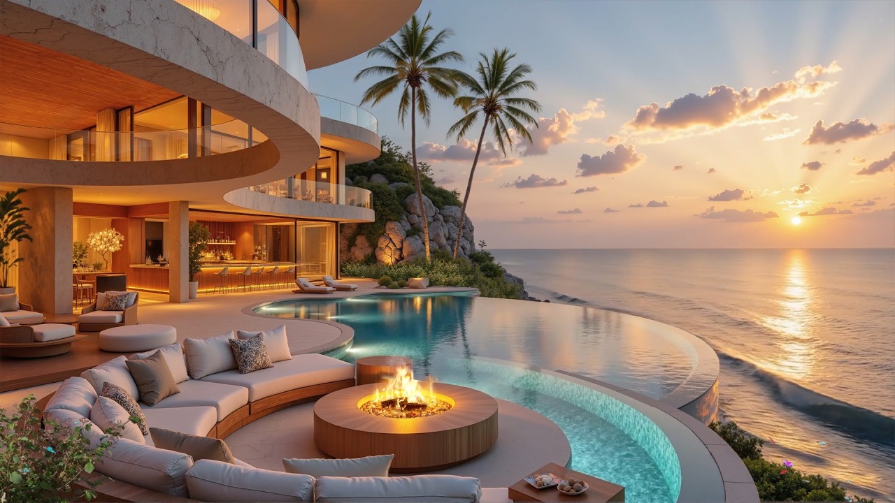 Нежная Приморская Джазовая Музыка И Тихие Звуки Волн — Расслабляющий Джаз Для Счастливого И Споко...