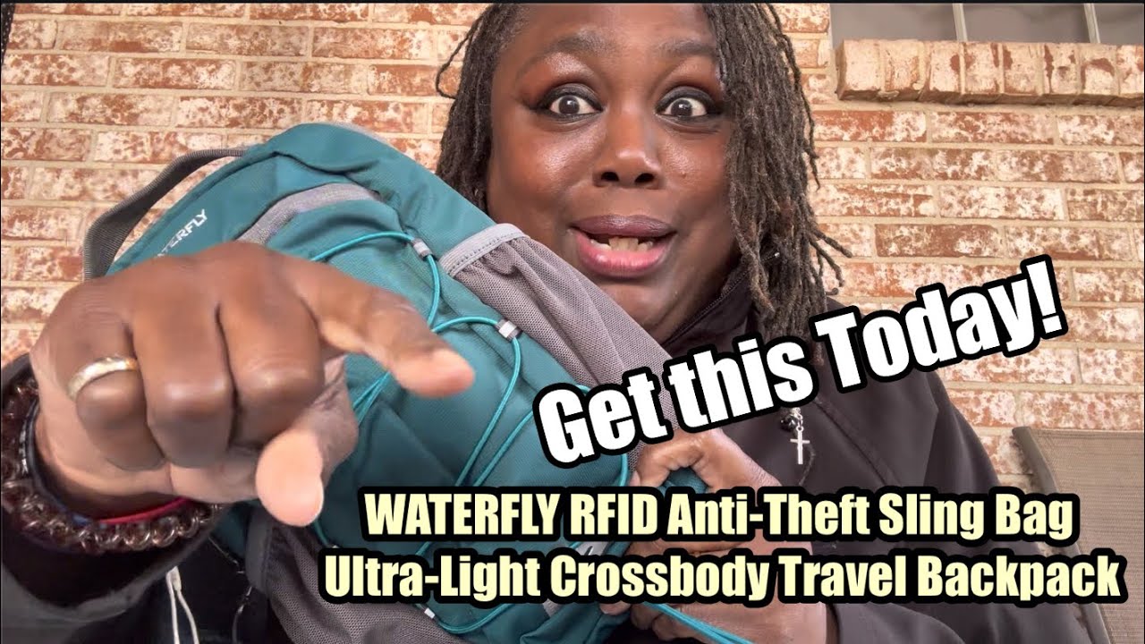 WATERFLY RFID Anti-Theft Sling Bag | Ultra-Light Crossbody Travel Backpack