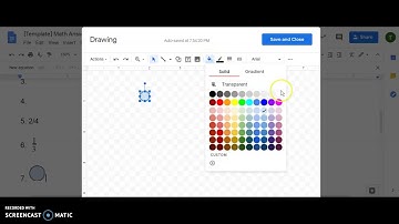 Typing Fractions and Drawing Fractional Parts In Google Docs