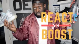NIKE REACT ELEMENT 87 VS ADIDAS 350 V2s COMPARISON | COMFORT TEST Nike React Element 87 Vs Adidas Ultra Boost Comparison