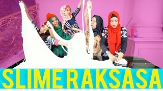 DIY Giant Slime - Our Slime is Bigger - Gen Halilintar Girls