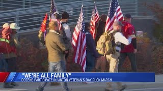 'We're all family': Dozens participate in annual Vinton Veteran's Day Ruck March