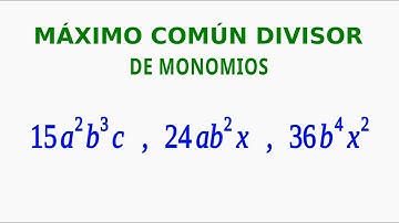 Máximo Común Divisor de Monomios | 07