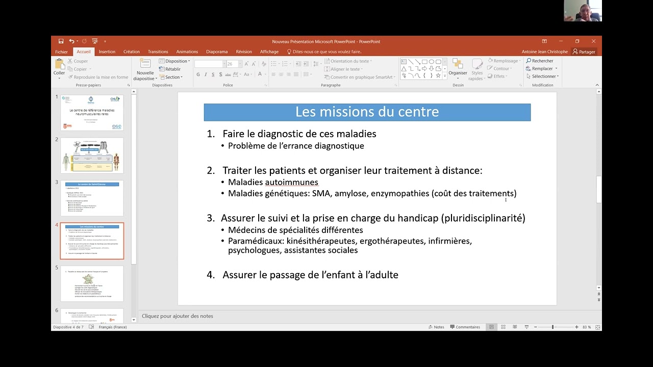 Centre maladies neuromusculaires rares - Pr Jean-Christophe Antoine