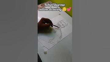 Rohit Sharma outline drawing 💖🤗#rohitsharma #art #sketch #drawing #shortsfeed #vlog #viral #art