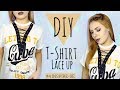 DIY - Como Customizar Camiseta / LACE UP / T-SHIRT (sem costura)