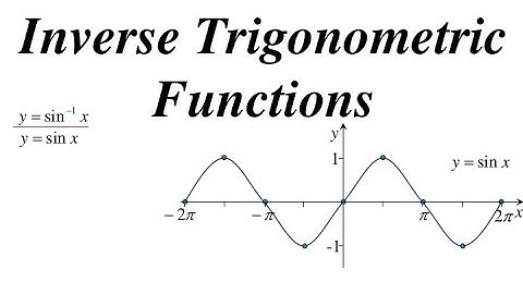 Inverse trigonometric Functions for class 12