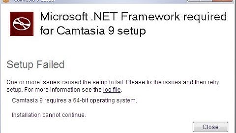 الحلقة 4//:ـ حل مشكل عدم تسطيب برنامج (camtasia 9 ( net framework