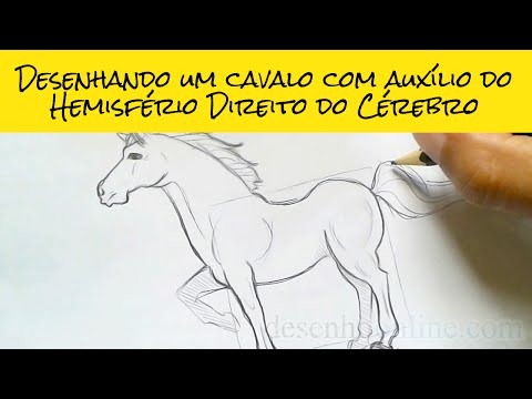 Desenhando um cavalo com auxílio do Hemisfério Direito do Cérebro - Exercício