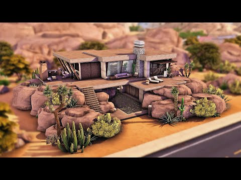 Modern Desert Home | The Sims 4 Desert Luxe Speed Build - YouTube