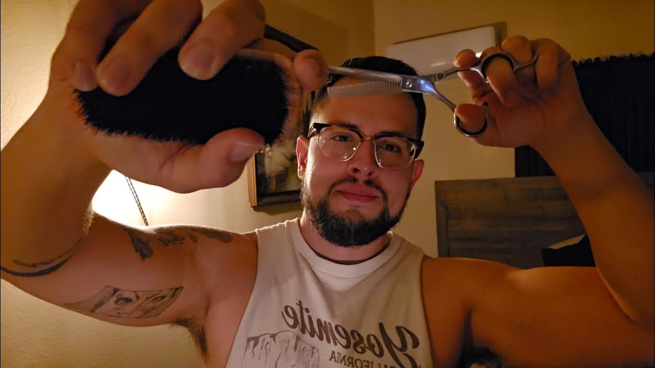 Haircut at Home ✂️ ASMR (Barber Roleplay, Whispers, Snips)
