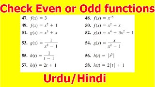 Even and odd functions | Thomas Calculus | fully explained