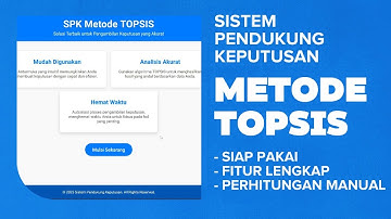 SOURCE CODE SISTEM PENDUKUNG KEPUTUSAN METODE TOPSIS - WEB NATIVE
