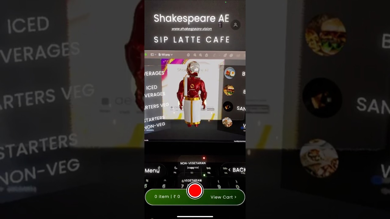 HALO Interface - Sci-Fi AR Menu with Nutrition Stats | Futuristic Dining Experience
