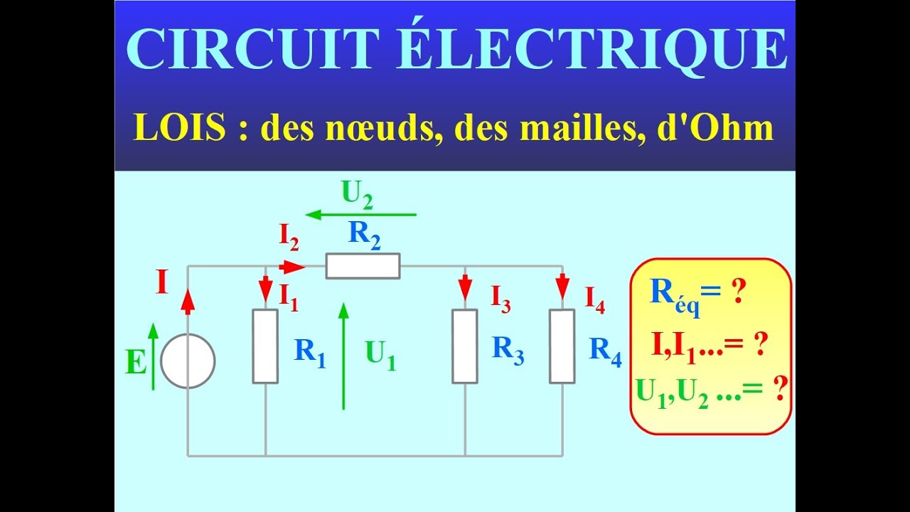 Le CIRCUIT ELECTRIQUE LOIS des noeuds, des mailles, d'Ohm EXERCICE — free download