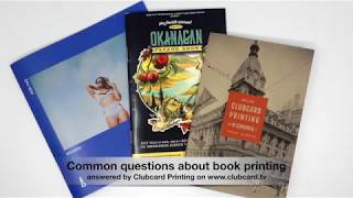 Book Printing Book Binding Frequently Asked Questions | Clubcard TV