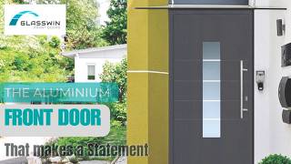 Schuco Aluminium Front Door with a Square Handle #aluminiumfrontdoors #aluminiumdoordesign