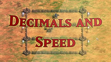 How to use Decimals and change Speed in Age of Empires 2: DE