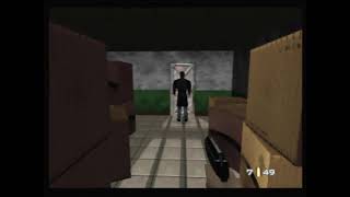 Archives DLTK Fast Animation 13:40
Dark License to Kill Fast Animation (DLTK FA) is a step above DLTK in difficulty. As in regular DLTK, you maximize the enemy statistics in 007 mode:
Enemy health: 1000%
Enemy damage: 1000%
Enemy accuracy: 100%
Enemy reaction speed: 100%
In addition, you turn on the Fast Animation cheat. This cheat makes enemies move at several times their usual speed. Under these conditions, the game is much harder than in regular DLTK, and some levels seem nearly impossible.
Archives is one of the easiest levels to beat on DLTK, but with Fast Animation, the difficulty is considerably greater. Slapping guards to death is basically impossible because they can easily move away and shoot me between slaps. Shooting quickly enough to prevent counterattacks creates a lot of noise, which tends to result in a swarm of guards. The best way to kill guards, and the only way I do so in this run, is to blow up some of the many objects scattered throughout the level. Even then, I need to shoot slowly to avoid attracting attention. In some cases, luring a guard to an out-of-the-way location is easier than killing him, so I do that a few times. Starting at 5:28, I fire a bunch of shots to try to lure a guard who patrols downstairs. His route takes him quite far away, so depending on where he is, he may not be able to hear me. Thus, I stick around to see whether the lure was successful. For some reason, it can take a long time for him to show up, so I wait a while before deciding that the lure has failed and trying again. On the third try, I succeed in luring the guard. Note that it takes about 28 seconds after I fire the shots for him to appear; I dont know why it sometimes takes so long.
Near the end, there are a few guards that can kill me, but I usually survive just by moving quickly. The first is stationed near some double doors across from Natalyas room. Its possible for him to see me when I run there and back, but he typically doesnt. The second guard patrols the attic and briefly visits the second floor. Even with Fast Animation, his route takes a long time to traverse, and only a few seconds of that are spent on the second floor. So, I just hoped he wouldnt see me and he didnt. Archives DLTK Fast Animation 13:40