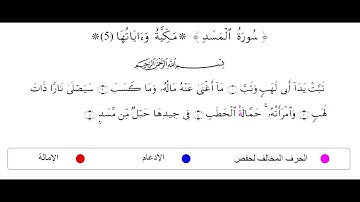 111 سورة المسد هشام عن ابن عامر مفتاح السلطنى