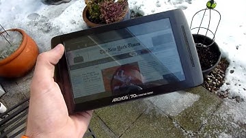 Archos 70b Internet Tablet Outdoor Display Test