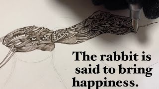 Og Illustration The Rabbit That Brings You Good Fortune Will Trample It Before Your Eyes.