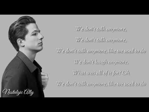 Charlie Puth - We Don't Talk Anymore (Ft. Selena Gomez) [Lash Remix] (Lyrics)