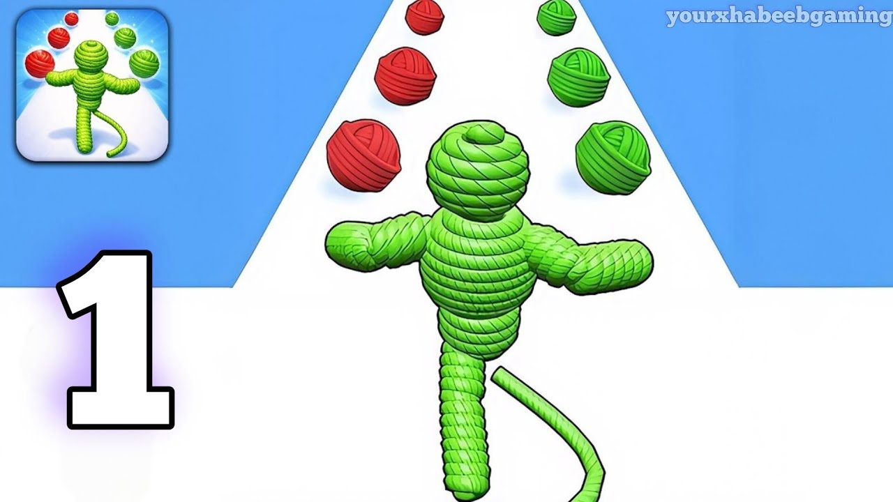 Rope Man Run - Yarn Hero Game: Gameplay Walkthrough Part 1 (Android,iOS)